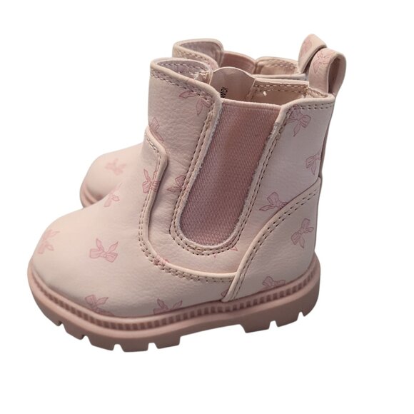 Pink Infant Size 2 Girls’ Bow Chelsea Boots - CLEAN. Excellent Condition - Picture 3 of 13
